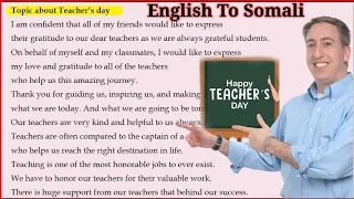 ku Baro English-ka AF-Somali || Happy Teacher's Day.