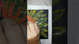 sunflower painting by guache colour/step by step sunflower  painting#shorts #colors #painting