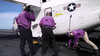 First Navy CMV-22B  Osprey Landing, Take-off, Refueling on Aircraft Carrier (2020)