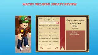 New Wacky Wizards Update Review | How to get the old cane ingredient and All The Potions (Roblox)