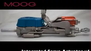 Moog Integrated Servo Actuators (ISA) driving IIT's hydraulic quadruped robot legs (HyQ)