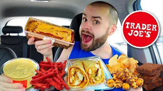 Trying Trader Joe's Menu For The FIRST TIME! Honest Review MUKBANG! Grocery Haul!