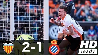 Valencia vs Espanyol 2-1 Match All Goals & Highlights - La Liga 15/01/2017 [HD]