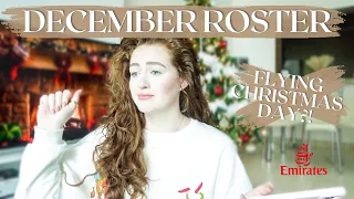 Christmas Day Off?! | EMIRATES CABIN CREW | December Roster Reveal | FLIGHT ATTENDANT LIFE
