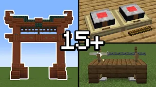 15+ JAPANESE Build Hacks in Minecraft!