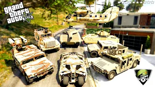 GTA 5 - Stealing HEAVY MILITARY Cars with Franklin! ( GTA V Real Life Cars #25)