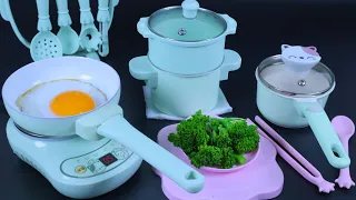 [Toyasmr] Satisfying with Mint Real Working Miniature Cooking Kitchen Set Can Cook Real Mini Food
