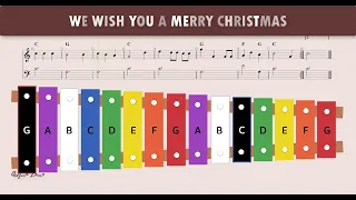 How to play We Wish You A Merry Christmas on Xylophone - Easy Tutorial | Quynh Lemo