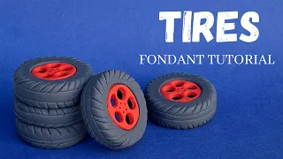 🛞EASY fondant TIRES step by step tutorial (tools included)