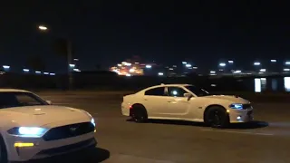 Mustang GT vs charger ScatPack
