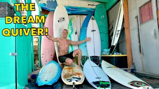 BREAKING DOWN MY ENTIRE SURFBOARD QUIVER!