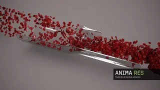 3d animated blood flow - particle simulation