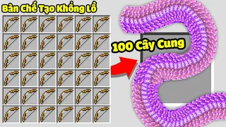 Minecraft nhưng Tôi Kết Hợp 100 Cây Cung