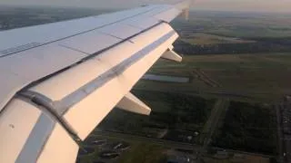 Beautiful landing in Saint-Petersburg on Airbus A319 runway 10L