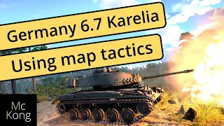 Germany 6.7 in War Thunder -  Using map tactics on Karelia