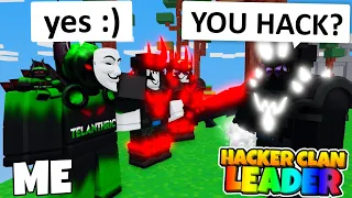 I JOINED a HACKER Clan, as an ADMIN... (Roblox BedWars)