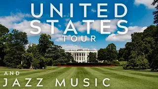 UNITED STATES 4K VIRTUAL TOUR AND JAZZ PLAYLIST アメリカ ジャズ WORK JAZZ