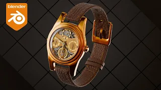 Product Animation  in Blender  - Golden Watch- Time-lapse