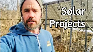 Projects!!!  Solar arrays, firewood storage and more...