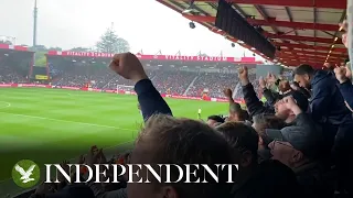 Chelsea fans chant 'we are staying up' during Bournemouth win