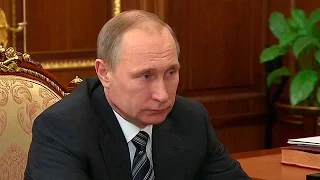 Путин и глава профсоюзов Шмаков