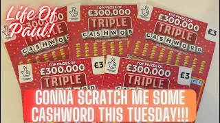 £15 of Cashword Tripler Scratch Cards. Let's give them a try and see how they do!