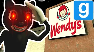 We Went To A Haunted Wendy's and Found Cartoon Cat In Gmod!