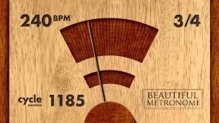 240 BPM 3/4 Wood Metronome HD