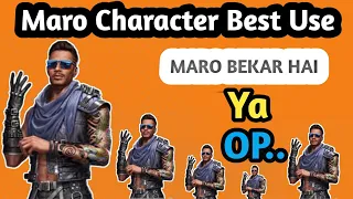 Maro Character Ability in free fire #freefire new Character Ability Test