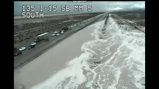 Flash Flood Swallows I-15 South of Las Vegas - Time Lapse