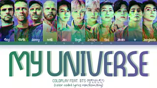 COLDPLAY X BTS- 'MY UNIVERSE' Lyrics (Color coded lyrics Han/Rom/Eng)