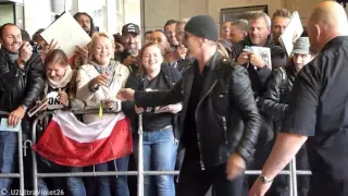 U2 meets fans before the concert in Berlin (@ Hotel Waldorf Astoria 28.09.2015)