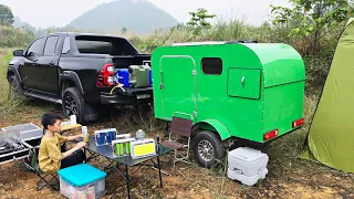 Chế nhà di động mini cắm trại cho Xe bán tải - DIY camper pickup truck