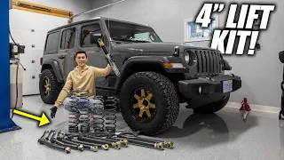 Installing a 4" Lift Kit on My New Wrangler🔥 *HUGE*