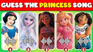 Guess PRINCESS Song ?Disney Song Quiz |Elsa, Mirabel, Snow White, Belle, Peach,Moana, Wish, Trolls 3