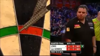 PDC World Darts Championships 2013 Quarter Finals van Gerwen VS Lewis