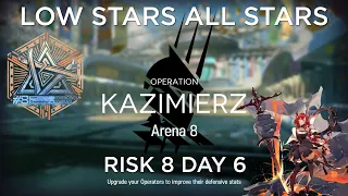 Arknights CC#8 Day 6 Arena 8 Risk 8 Guide Low Stars All Stars