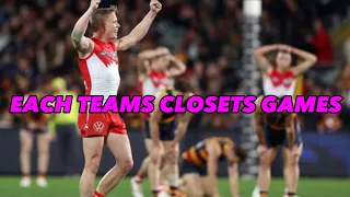 AFL TEAMS CLOSEST WIN IN 2023