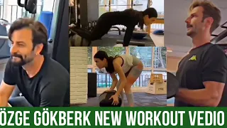 Özge yagiz and Gökberk demirci New Workout Video Pilates at Gym