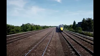 GWR/Great western railway class 800 passes by from reading to Paddington