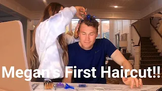 Quarantine Haircut Gone Wrong?!?! | Megan & Zach