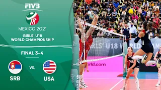 SRB vs. USA - Final 3-4 | Full Game | Girls U18 Volleyball World Champs 2021