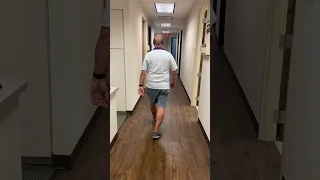 Patient walking 7 days after Robotic Knee Replacement Surgery at OINT