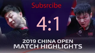 Fan Zhendong 1 vs 4 Ma Long   2019 China Open Table Tennis Highlights 1/4 final