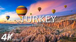 FLYING OVER TURKEY (4K Video UHD) - Relaxing Music With Beautiful Nature Scenery For Stress Relief