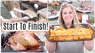 Making An Entire Thanksgiving Dinner From Start To Finish!