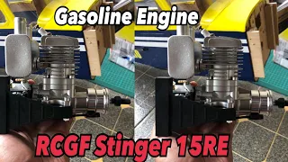 New RCGF Stinger 15RE 15cc RC Plane Gasoline Engine, Unboxing Setup Fly!