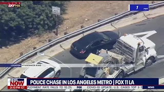 SUSPECTS NOT HITCHHIKERS: LA PURSUIT ends after suspects caught in another car