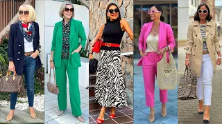 Casual Business Outfits Style For Women Over 50 | Minimalist winter Wardrobe Fashion | Best Outfits