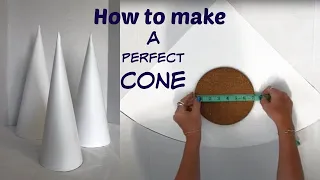 How to make a perfect paper cone. Paper cones for DIY Christmas Trees. Easy Quick Cones.